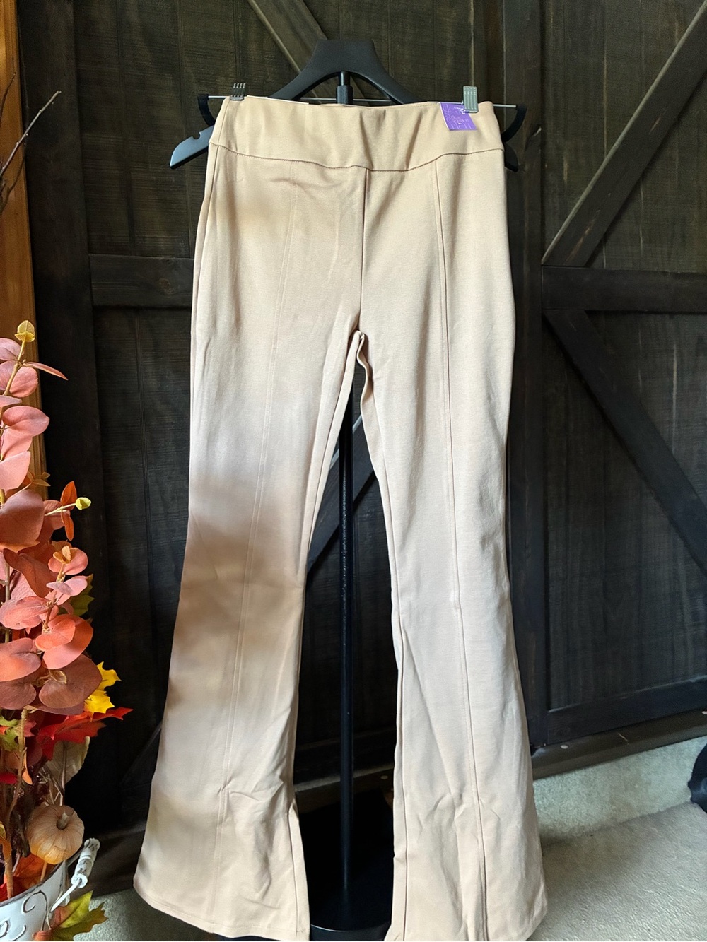 Women's High-Rise Wide Leg Pants in Khaki. see photos